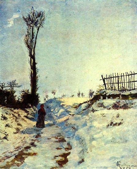 Armand guillaumin Hollow in the snow China oil painting art
